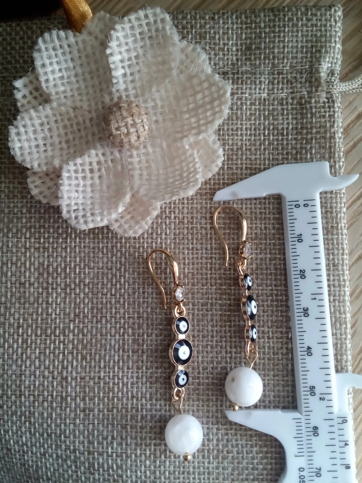 Boucles d'oreilles pierres de lune naturelle – photo 3